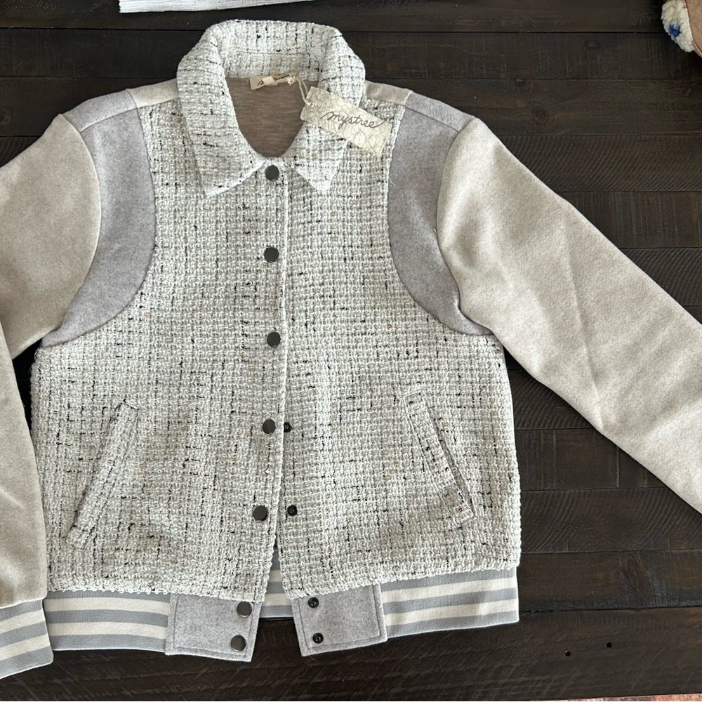 Mystree Cream Tweed Jacket